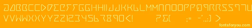 Trace4 Font – Yellow Fonts on Orange Background