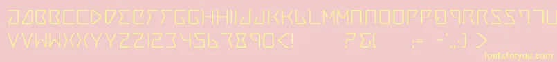 fuente Trace4 – Fuentes Amarillas Sobre Fondo Rosa