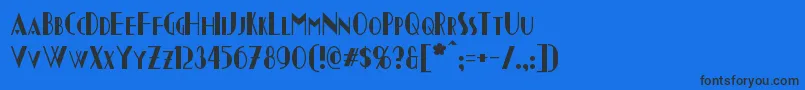 Chapleau Font – Black Fonts on Blue Background
