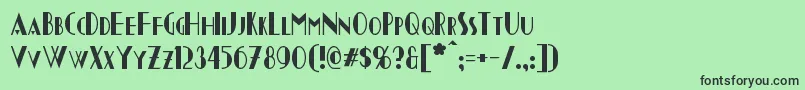Chapleau Font – Black Fonts on Green Background
