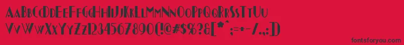 Chapleau Font – Black Fonts on Red Background