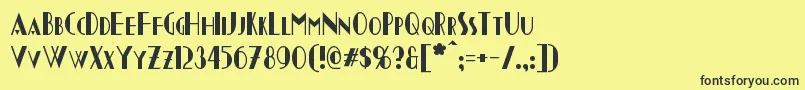 Chapleau Font – Black Fonts on Yellow Background