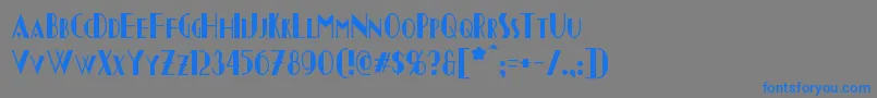 Chapleau Font – Blue Fonts on Gray Background