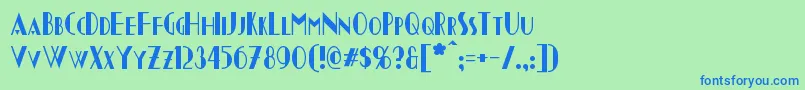 Chapleau Font – Blue Fonts on Green Background