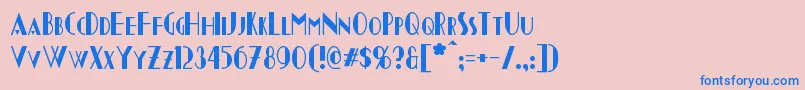 Chapleau Font – Blue Fonts on Pink Background