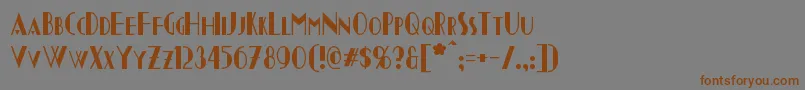 Chapleau Font – Brown Fonts on Gray Background