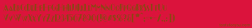 Chapleau Font – Brown Fonts on Red Background