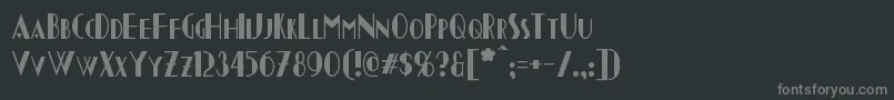 Chapleau Font – Gray Fonts on Black Background
