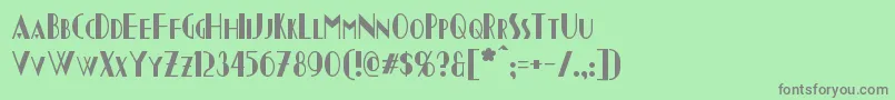 Chapleau Font – Gray Fonts on Green Background