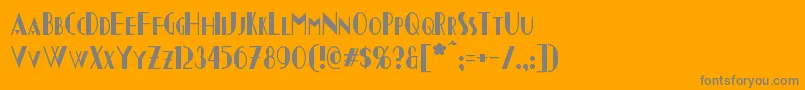 Chapleau Font – Gray Fonts on Orange Background