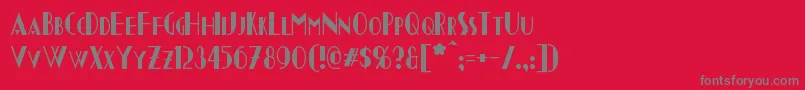 Chapleau Font – Gray Fonts on Red Background