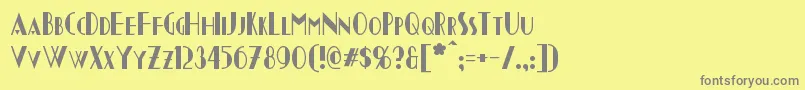 Chapleau Font – Gray Fonts on Yellow Background