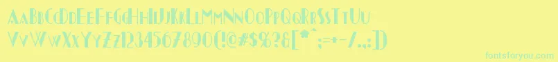 Chapleau Font – Green Fonts on Yellow Background