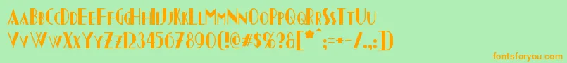 Chapleau Font – Orange Fonts on Green Background