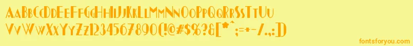Chapleau Font – Orange Fonts on Yellow Background