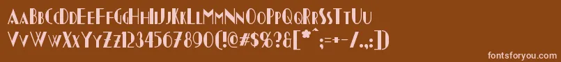 Chapleau Font – Pink Fonts on Brown Background