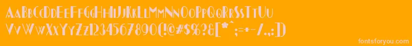 Chapleau Font – Pink Fonts on Orange Background