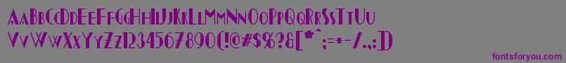 Chapleau Font – Purple Fonts on Gray Background