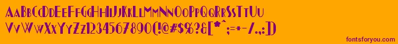 Chapleau Font – Purple Fonts on Orange Background