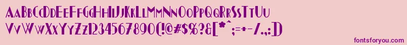 Chapleau Font – Purple Fonts on Pink Background