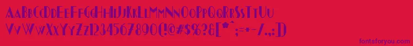 Chapleau Font – Purple Fonts on Red Background