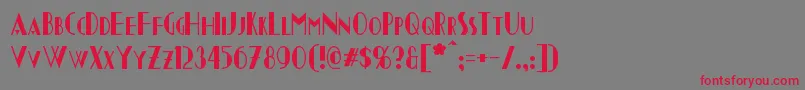 Chapleau Font – Red Fonts on Gray Background
