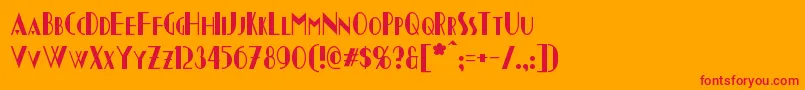 Chapleau Font – Red Fonts on Orange Background