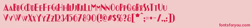 Chapleau Font – Red Fonts on Pink Background