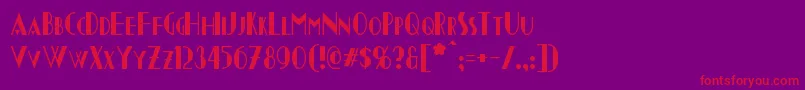 Chapleau Font – Red Fonts on Purple Background