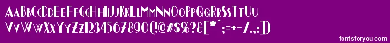 Chapleau Font – White Fonts on Purple Background