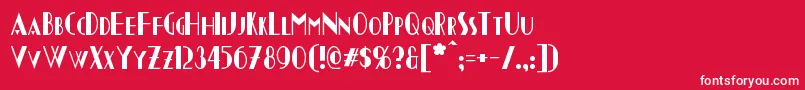 Chapleau Font – White Fonts on Red Background