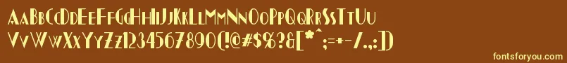 Chapleau Font – Yellow Fonts on Brown Background