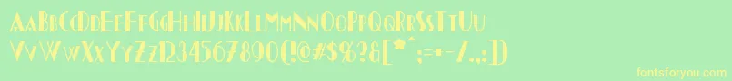 Chapleau Font – Yellow Fonts on Green Background