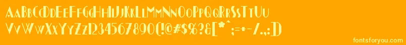 Chapleau Font – Yellow Fonts on Orange Background