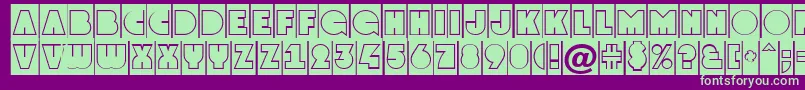 AGrotocmgr Font – Green Fonts on Purple Background