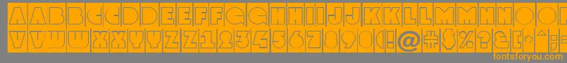 AGrotocmgr Font – Orange Fonts on Gray Background