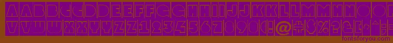 AGrotocmgr Font – Purple Fonts on Brown Background