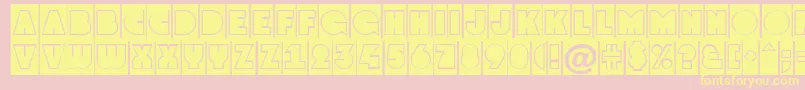 AGrotocmgr Font – Yellow Fonts on Pink Background