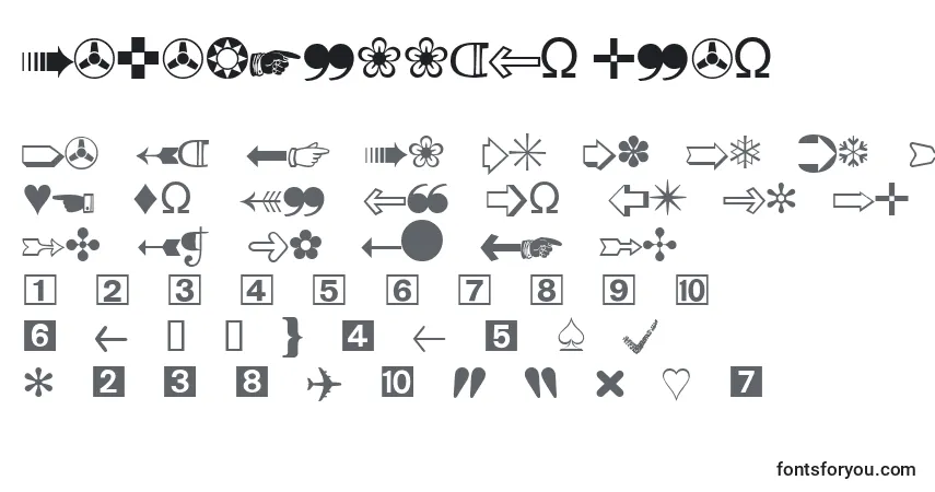 Czcionka DatasymddbNormal – alfabet, cyfry, specjalne znaki