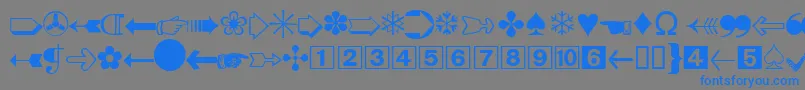 fuente DatasymddbNormal – Fuentes Azules Sobre Fondo Gris