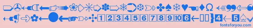 DatasymddbNormal Font – Blue Fonts on Pink Background