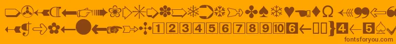 En savoir plus sur la police DatasymddbNormal Police DatasymddbNormal – polices brunes sur fond orange