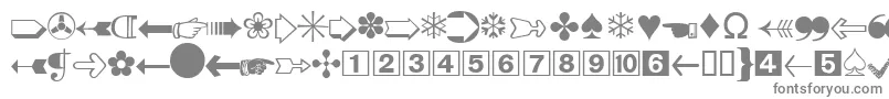 フォントDatasymddbNormal – 白い背景に灰色の文字