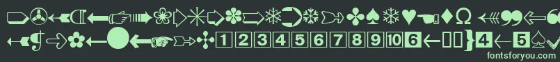 DatasymddbNormal Font – Green Fonts on Black Background