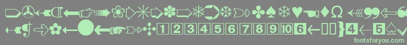 fuente DatasymddbNormal – Fuentes Verdes Sobre Fondo Gris