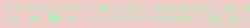 DatasymddbNormal Font – Green Fonts on Pink Background