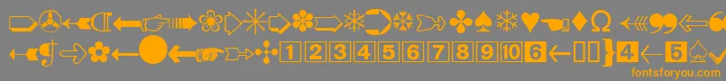 DatasymddbNormal Font – Orange Fonts on Gray Background
