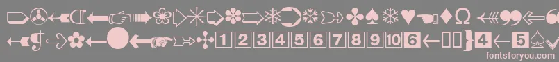 DatasymddbNormal Font – Pink Fonts on Gray Background
