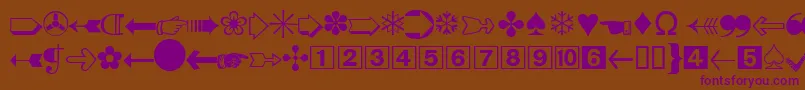 Шрифт DatasymddbNormal – фиолетовые шрифты на коричневом фоне