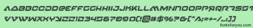 4114blasterv2acadital Font – Black Fonts on Green Background